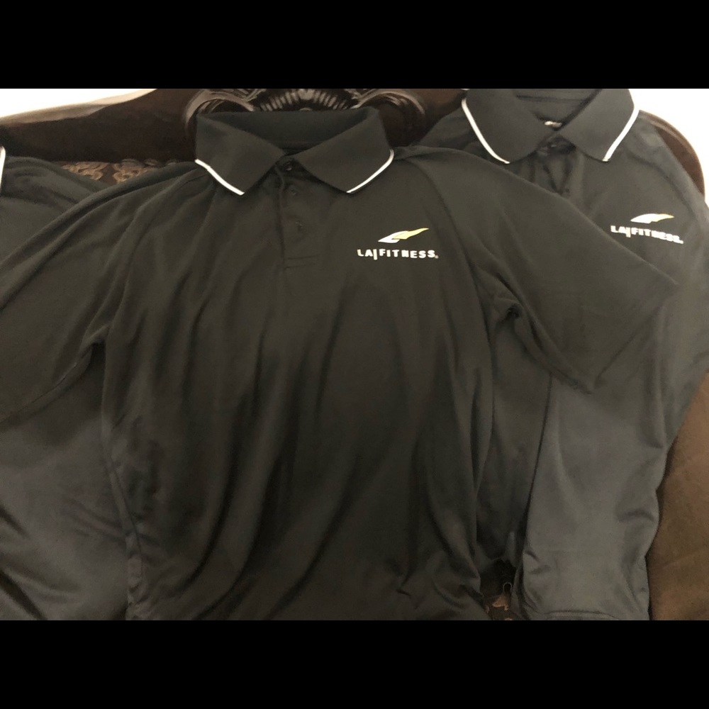 3 LA Fitness Fitted polos size small like new
